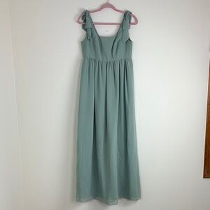Revelry Bowie Chiffon Dress for Weddings - Sage